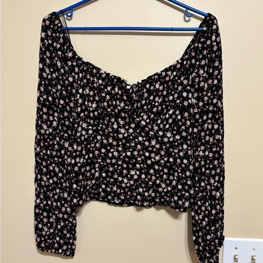 Ambiance Black Floral Blouse